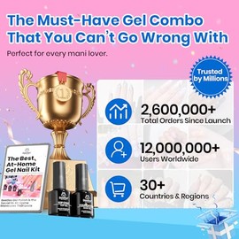 beetles Gel Polish 2 piezas 15ml No Wipe Gel Top Coat y Base Coat Set - Acabado Brillante y de Larga Duración, Lámpara LED Soak Off Capa Superior de B
