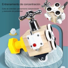 Cubo Didáctico De Actividades Montessori 7 En 1 Para 2-3niño                                                                                          