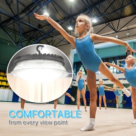 HYPERLITE Latest LED High Bay Light with Reflector 150W 18,750 LM UFO High Bay for Workshop Supermarket Warehouse 2024 New ETL Listed