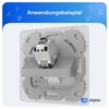 hb-digital 1-Port CAT 7 Network Socket Flush-Mounted RAL9003 + 1x