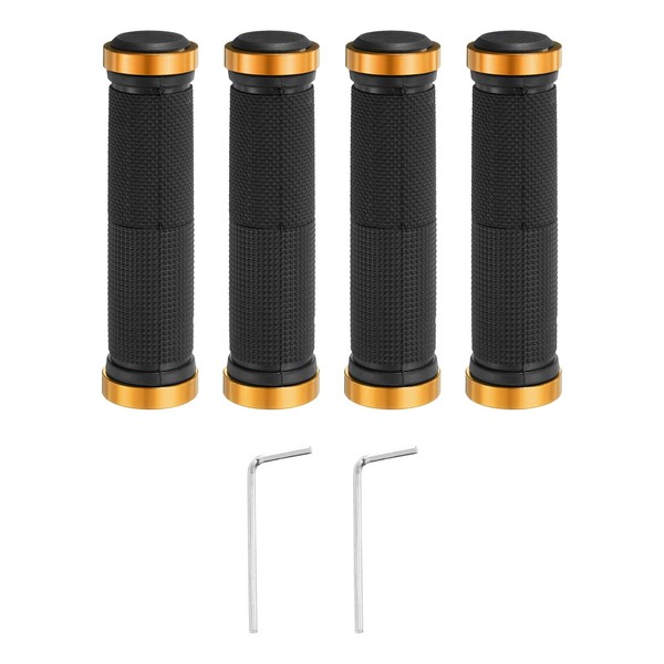 HARFINGTON 2 Pairs Bike Handlebar Grips Double Lock On Non-Slip