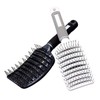Chervil Curved Rib Hair Brush with Volume Up Massage Effect Rib Comb (White) 5ea