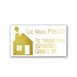 40ct - Foiled Return Address Labels - Large, Return Address Stickers, Formal Address Stickers (#302-1-L-F)