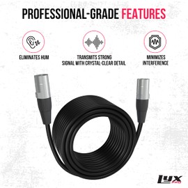 LyxPro 150 Feet Shielded CAT6 Ethercon Cable - Professional Audio & Lighting RJ45 Cable, Studio-Grade Sound Transmission, Extreme Durability - Black