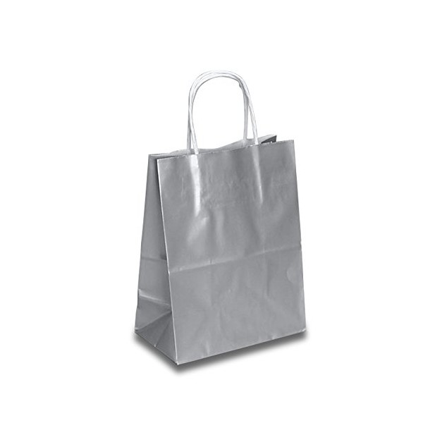 Metallic Paper Bags | Quantity: 25 | Width: 8" Gusset