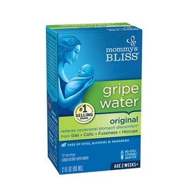 Mommy's Bliss Gripe Water Original. Alivia Molestias de Estómago e Irritabilidad Asociado Cólicos, Gases, Hipo y Dentición. Producto Natural y Orgánic
