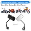 VekAuto 1 Set Motorcycle Rear View Mirrors Handlebar Mirrors Universal
