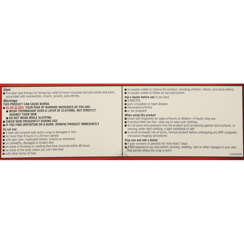 Thermacare Lower Back & Hip HeatWraps, L/XL, 8 Hour-2ct