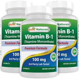 Best Naturals Vitamin B1 as Thiamine Mononitrate 100 mg 120 Tablets (120 Count (Pack of 3))