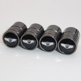 US85 Genesis Black Chrome Auto Car Wheel Tire Air Valve Caps Stem Cover