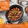 6 Quart Slow Cooker with Locking Lid, Removable Stoneware &