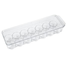 Egg Container for Fridge, Egg Holder, Egg Box, Egg Storage Box with Lid & Handle, Egg Box Plastic Transparent for up to 14 Eggs, Fridge, Kitchen Freezer