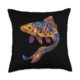 Kuhli Loach Stained Glass Throw Pillow