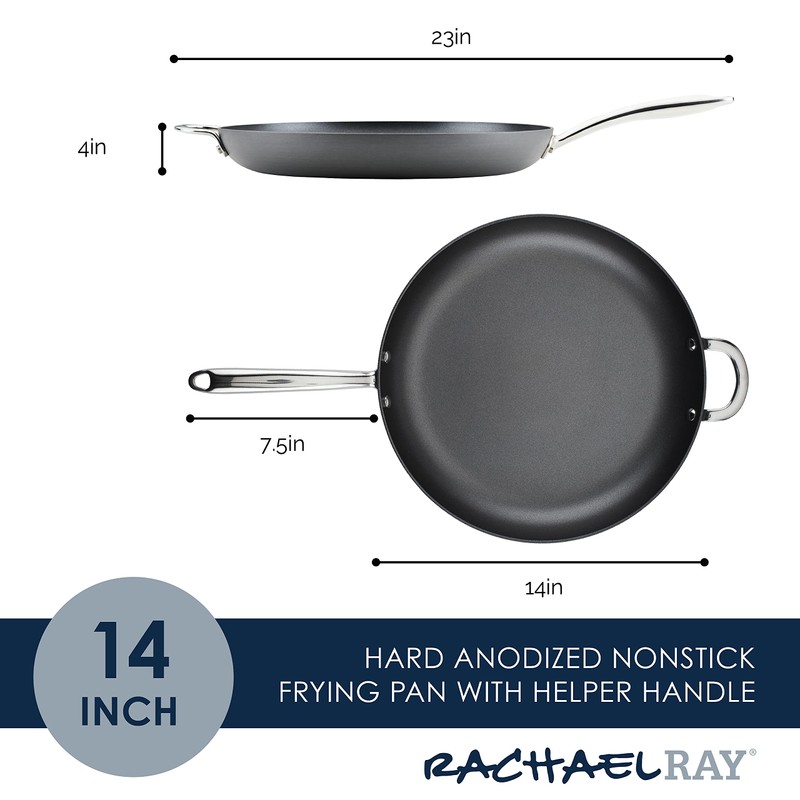 Rachael Ray 80089 Professional Hard Anodized Nonstick Frying/Fry Pan/Skillet with