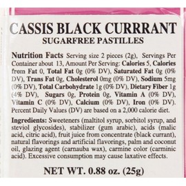 12 Pack Läkerol Cassis Black Current Sugar Free Pastilles 0.8-ounce Packages