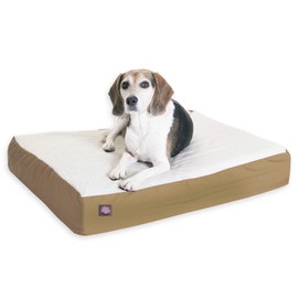 Majestic Pet Products | Orthopedic Double Pet Dog Bed | Soft Cushion | Removable Washable Cover | Durable Water Proof Liner | Step-On Foam Mattress Pet Bed - Available in Multiple Colors & Sizes