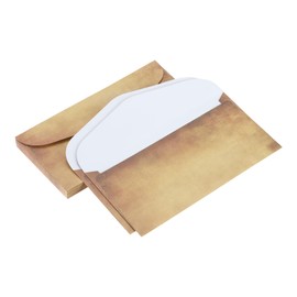 sourcing map 25 Packs Envelopes Vintage Stationery Aged Paper Brown Stationery Old Fashion Paper for Letter Writing, Invitations, Wedding-8.7x4 Inch