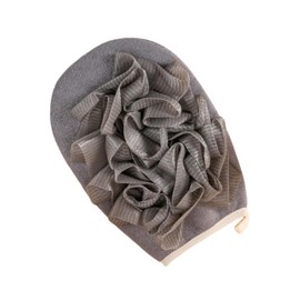 2-in-1 Skin-Friendly Bath Towel and Shower Towel Body Scrubber Sponge, Shower Loofah Balls, Shower Sponge, Soft, Durable, Extra Large, Easy Foaming Body Scrubber Exfoliating (Grey)