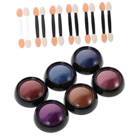 Baluue 6sets Nail Art Iridescent Powder DIY Manicure Decor of Shiny Nail Glitter Powders