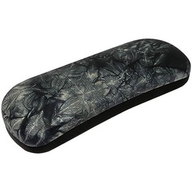 SAKAE A-702 SHIBORI Glasses Case, Glasses Case, Combines Traditional and Traditional Deerskin, Black