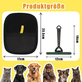 Zidoley Fur Magnet Pet Hair Brush Set, Double-Sided Fur Gloves, Lint Brush, Cat Hair Remover, Pet Hair Remover Glove, Clothes Brush, Dog Hair Brush, Cat Hair Brush, Cat Glove