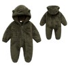 YMYDYFC Baby Fleece Hooded Romper Winter Outwear Jumpsuit Snowsuit Bear