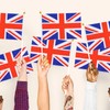 100 Pcs British Stick Flags British Union Flags 5 x
