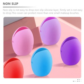 FRCOLOR 6pcs Reusable Makeup Brush Foundation Brush Protectors Travel Makeup Lids Dustproof Portable Sleeves for of Cosmetics Tools