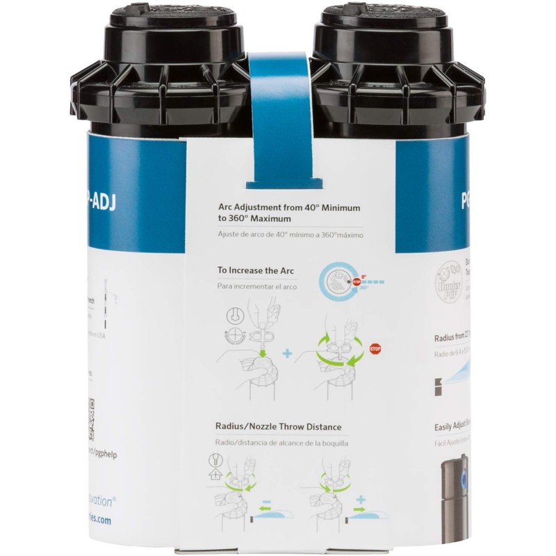 Hunter PGP-ADJ 3/4" Rotor Sprinkler, Adjustable 40°– 360° Arc, Gear