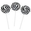 BLACK SWIRL LOLLIPOPS - 24 SUCKERS INDIVIDUALLY WRAPPED - 2