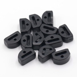 Cheerock Pack of 12 Plastic Guitar String Ties Bridge Beads, 3 Hole Guitar String BridgeBeads, Guitar String Fasteners for Acoustic Classical Guitar Nylon String Guitar Ukulele(Black)