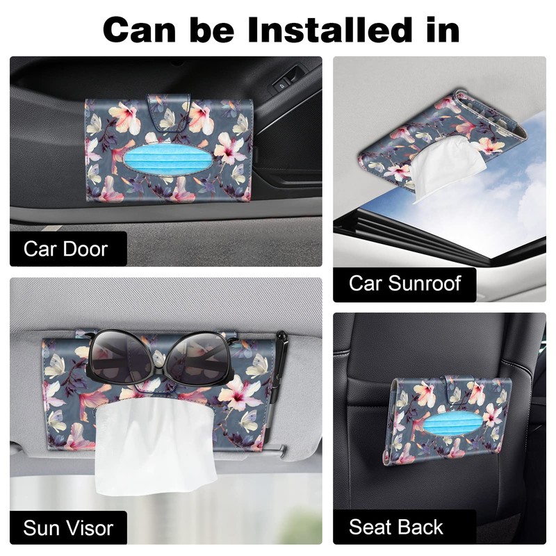 CaseBot Car Visor Tissue Holder, Sun Visor Napkin Holder, Mask