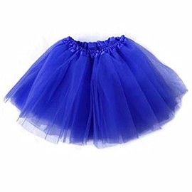 A Liittle Tree- New Kids Girls Tutu Skirts Dress Up Fancy Dress Party Hen Party (Royal Blue)