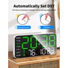 MASHI 9.5''Large Display Digital Wall Clock, Digital Alarm Clock, with