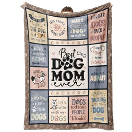 SteadStyle Dog Mom Gifts for Women – Best Ever Blanket for Pet Lovers, Funny Canine-Inspired Throw for Women, Cozy Present for Dog Owners on Birthday, Christmas, or Mother’s Day – 60" x 50"
