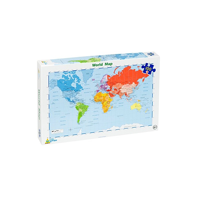 Little Wigwam World Map - 100 piece Jigsaw