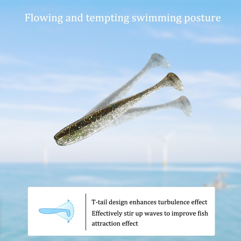 ELEpl Pack of 50 7.5 cm Rubber Fish Set Built-in