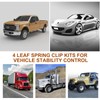 4 Pcs Stainless Steel 3” Wide Leaf Spring Clamp Kit,