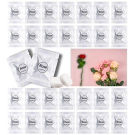 Car Air Freshener Refills, 30 Pcs Individual Package Car Air Vent Clip Replacement Pads Solid Fragrance Scent Air Freshener Refill Tablets (Rose)