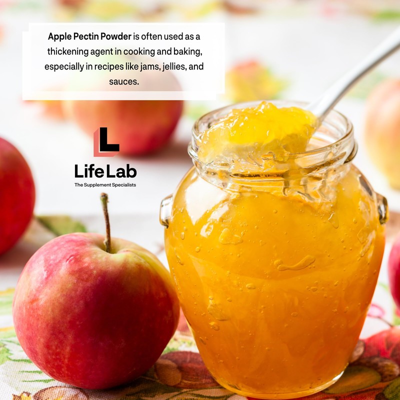 LifeLab Supplements Apple Pectin Powder, 100g - High Fiber Source,