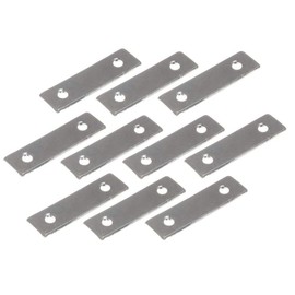 Merriway BH03788 (10 Pcs) Straight Flat Mending Repair Plate BZP 50 mm (2 Inch) - Pack of 10 Pieces