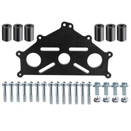 ZIBOPAR Engine Safe Stand Adapter Plate Compatible with Chevy LS1 Duramax BBC SBC LS Heavy Duty Support(Black)