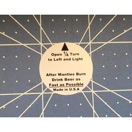 Coleman "Turn valve sticker" (Funny Collectible Sticker)