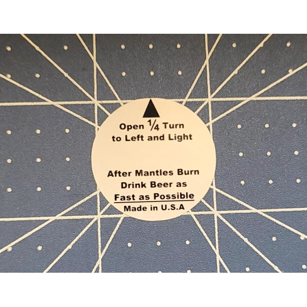 Coleman "Turn valve sticker" (Funny Collectible Sticker)