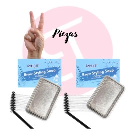 2 Piezas Cera Para Cejas Jabón Fijador Traslucido