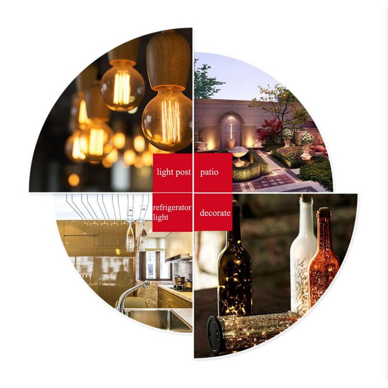 ST38 E17 Base LED String Light Bulbs 0.65W LED Edison