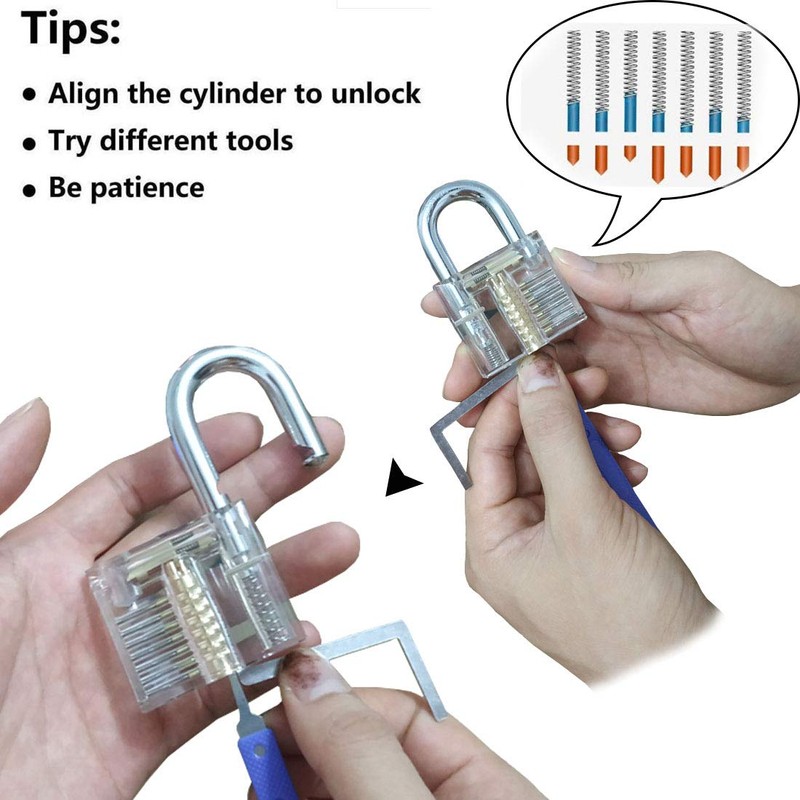 20 Pieces Lock Picking Set, Lock Picking Tools with Training