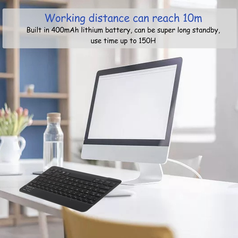 Bluetooth Keyboard 78 Keys RGB Backlit Ultra Slim Silent Portable