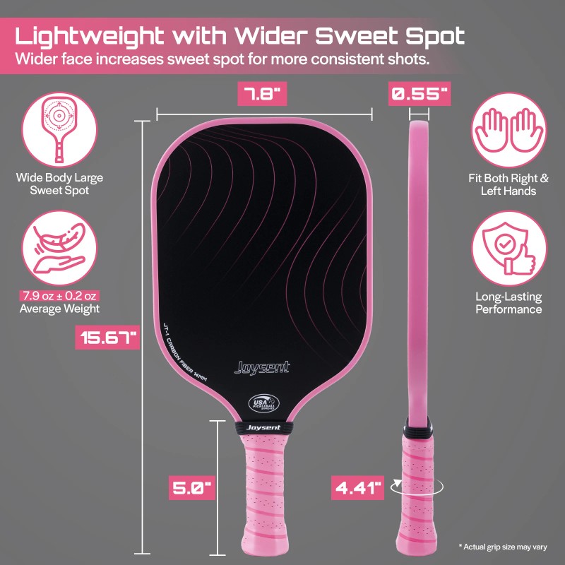 T300 Carbon Fiber Pickleball Paddle With 14mm PP Honeycomb USAPA