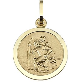 St Christopher Pendant 333 Gold 8 Carat Yellow Gold, Yellow Gold